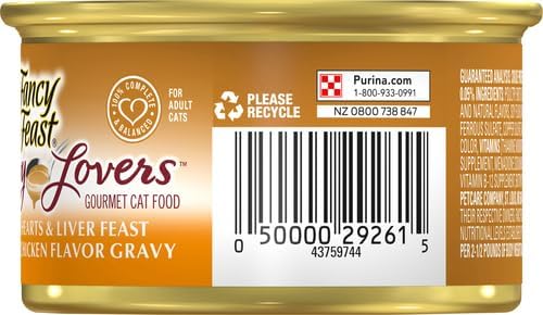 Purina Fancy Feast Gravy Lovers Wet Cat Food, 3 oz Cans, 30-Pack