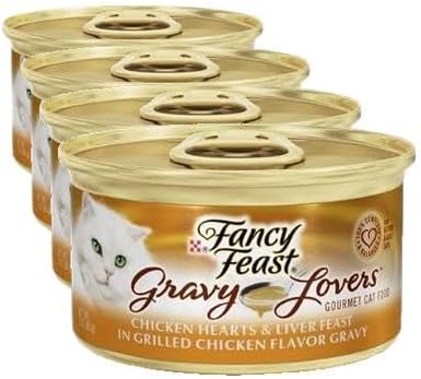Purina Fancy Feast Gravy Lovers Wet Cat Food, 3 oz Cans, 30-Pack