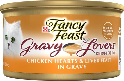 Purina Fancy Feast Gravy Lovers Wet Cat Food, 3 oz Cans, 30-Pack