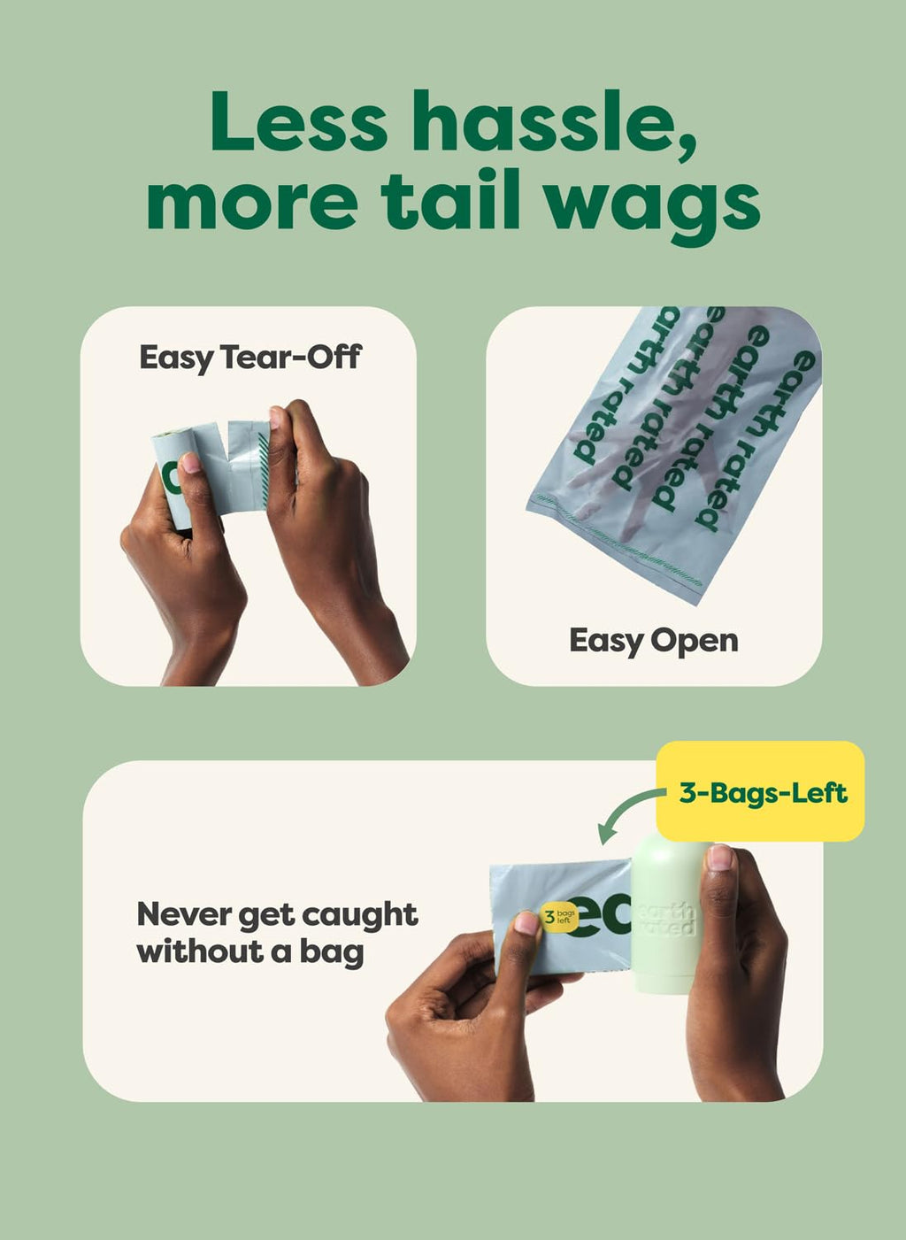 Earth Rated Dog Poop Bags on Refill Rolls, 270 Bags, Lavender