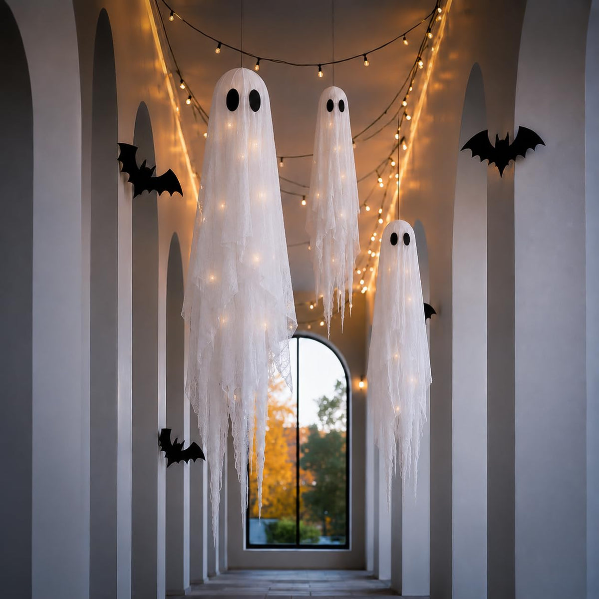 2 Pack 5 Ft Large Light Up Ghost Decor - Halloween Decorations Outdoor