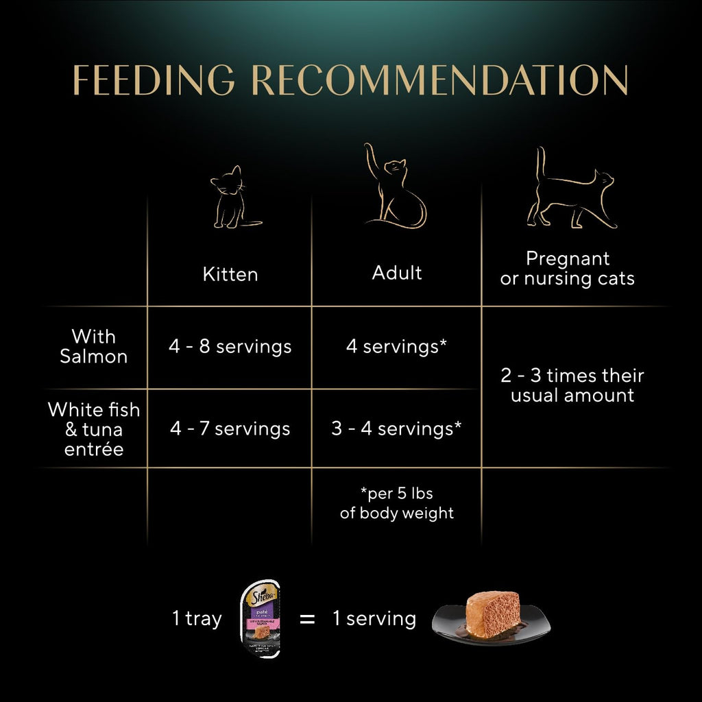 Sheba Perfect Portions Pate Wet Cat Food, Seafood Variety, 2.6 oz, 24 ct