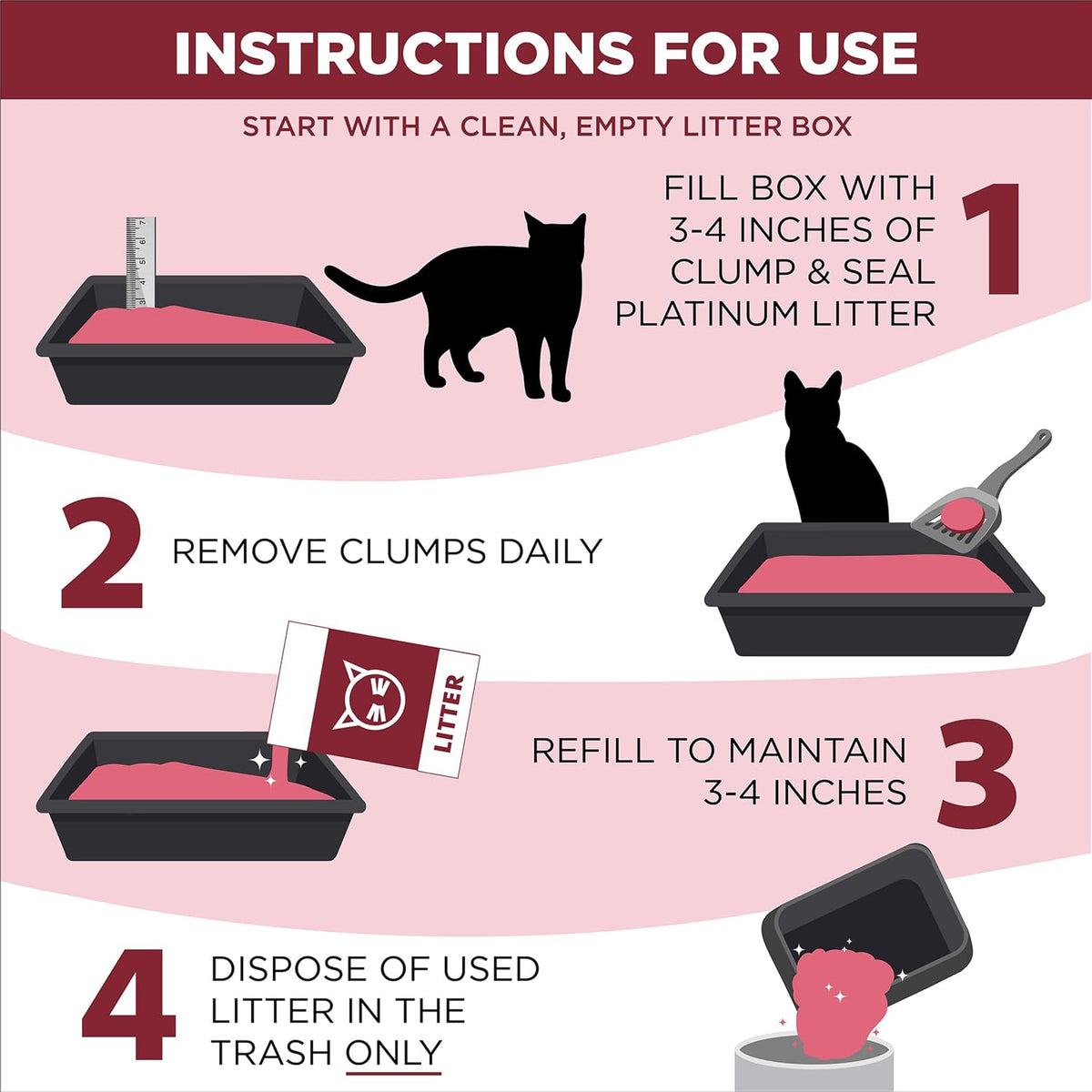 ARM & HAMMER Slide Platinum Easy Clean-Up Clumping Cat Litter, 18 lbs