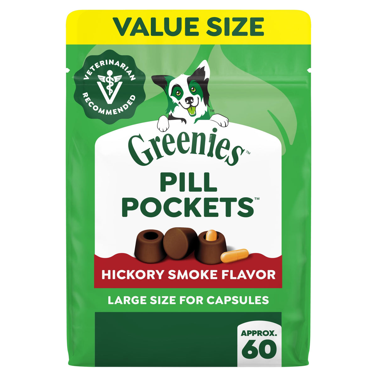 Greenies Pill Pockets Large Size Dog Treats, Peanut Butter, 15.8 oz