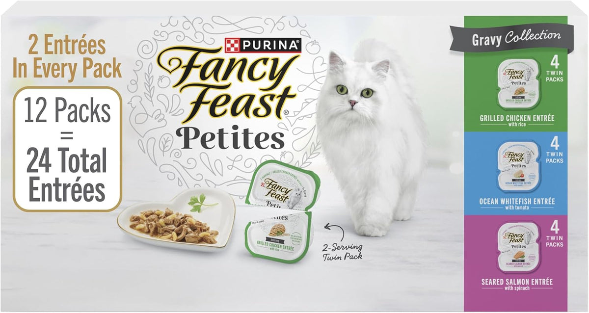Purina Fancy Feast Gravy Lovers Wet Cat Food, 3 oz Cans, 30-Pack