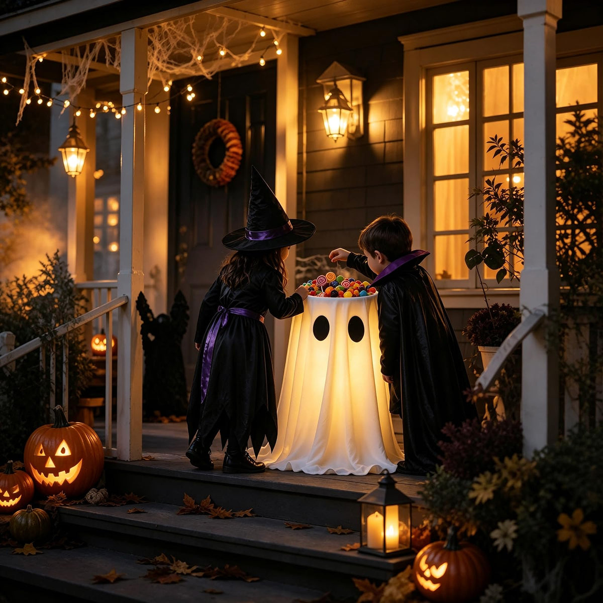 2 Pack 5 Ft Large Light Up Ghost Decor - Halloween Decorations Outdoor