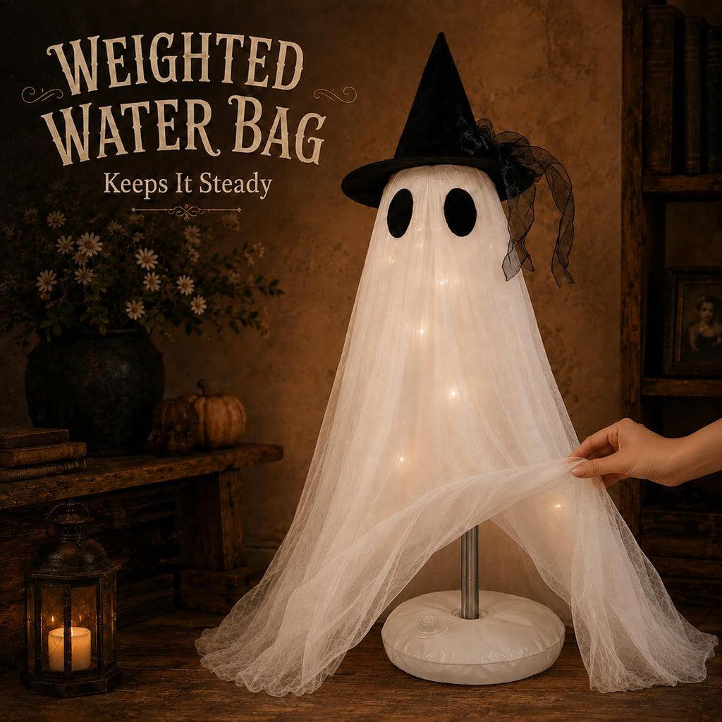 2 Pack 5 Ft Large Light Up Ghost Decor - Halloween Decorations Outdoor