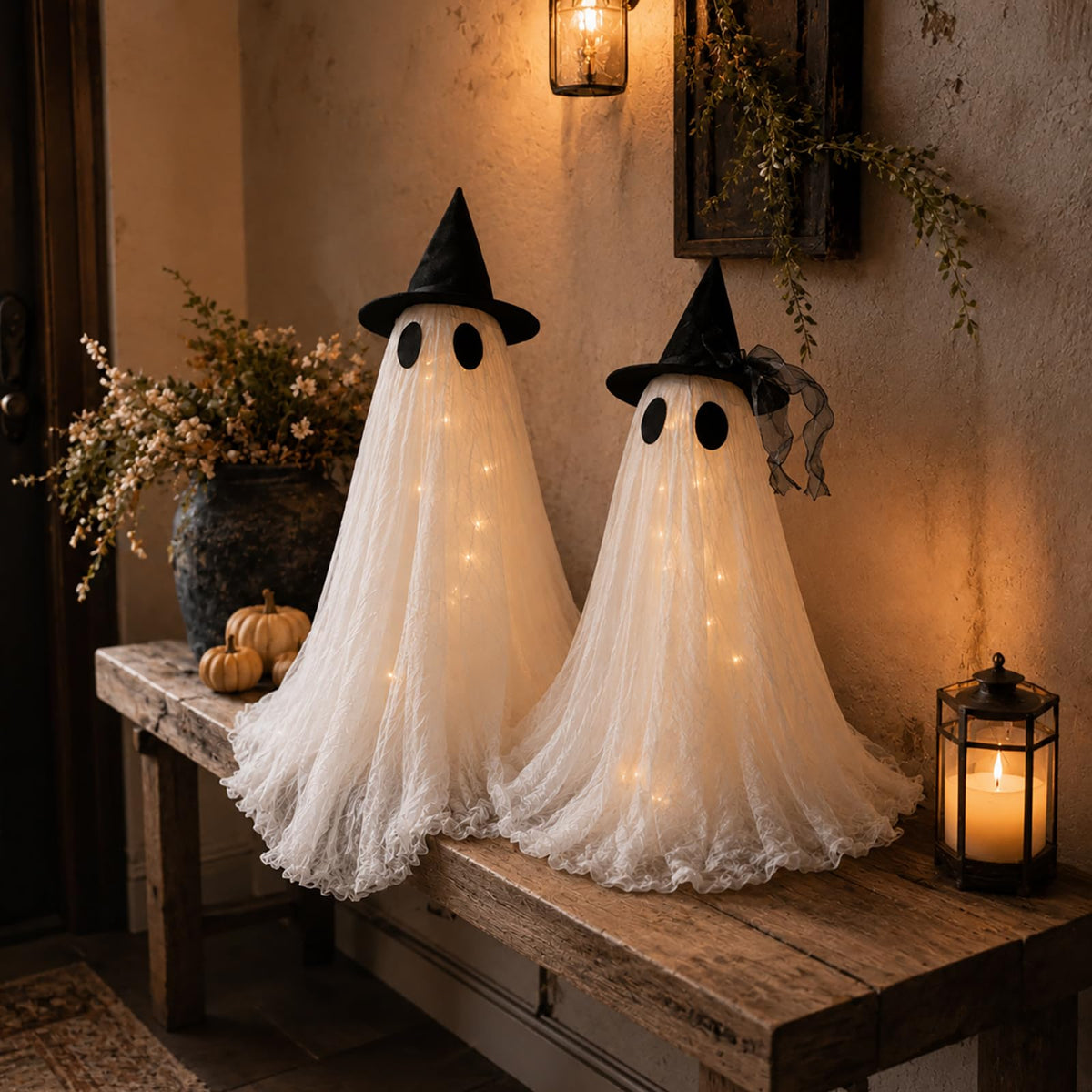 2 Pack 5 Ft Large Light Up Ghost Decor - Halloween Decorations Outdoor
