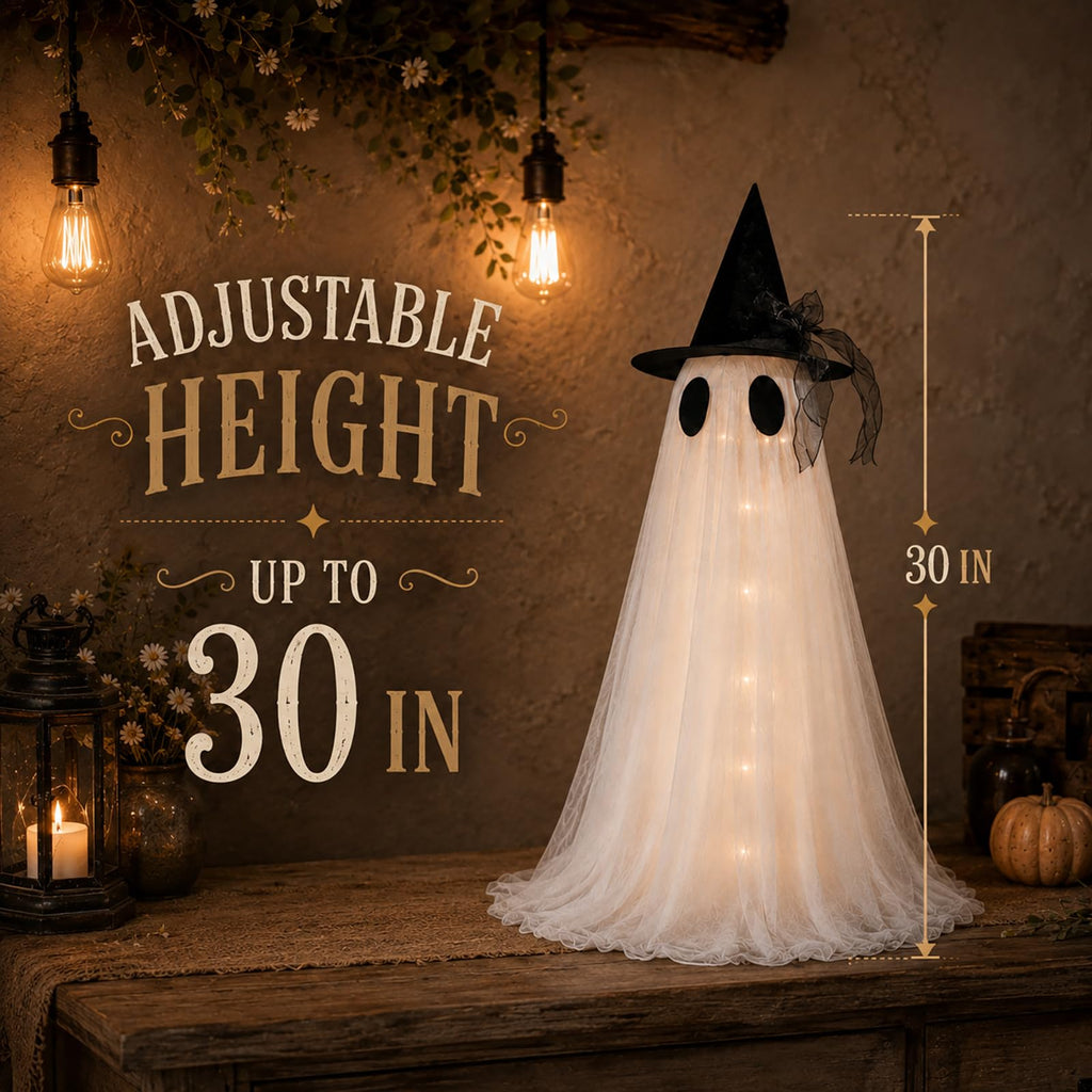 2 Pack 5 Ft Large Light Up Ghost Decor - Halloween Decorations Outdoor