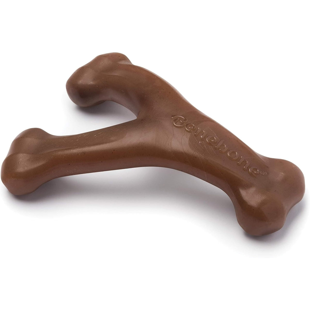 Benebone Wishbone Dog Chew Toy for Aggressive Chewers, Real Bacon, Medium