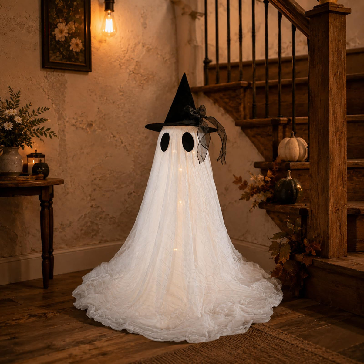 2 Pack 5 Ft Large Light Up Ghost Decor - Halloween Decorations Outdoor