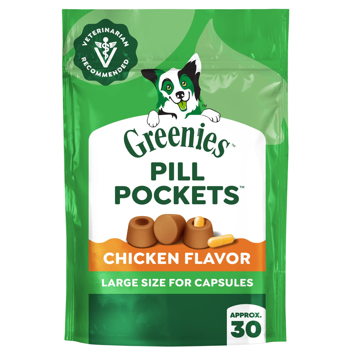Greenies Pill Pockets Large Size Dog Treats, Peanut Butter, 15.8 oz