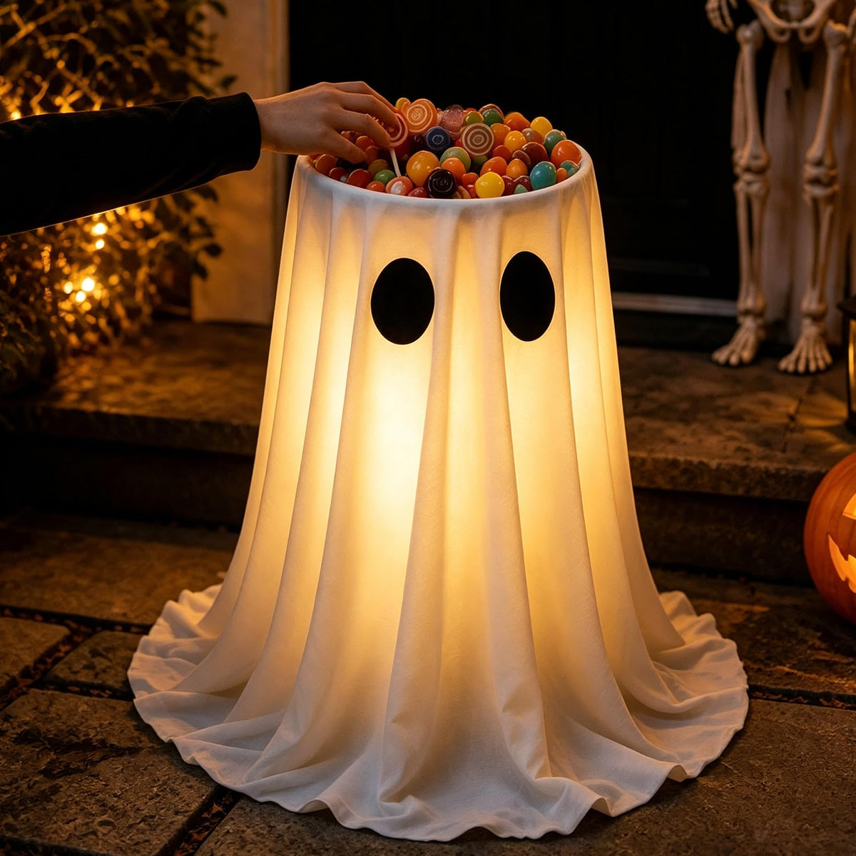 2 Pack 5 Ft Large Light Up Ghost Decor - Halloween Decorations Outdoor