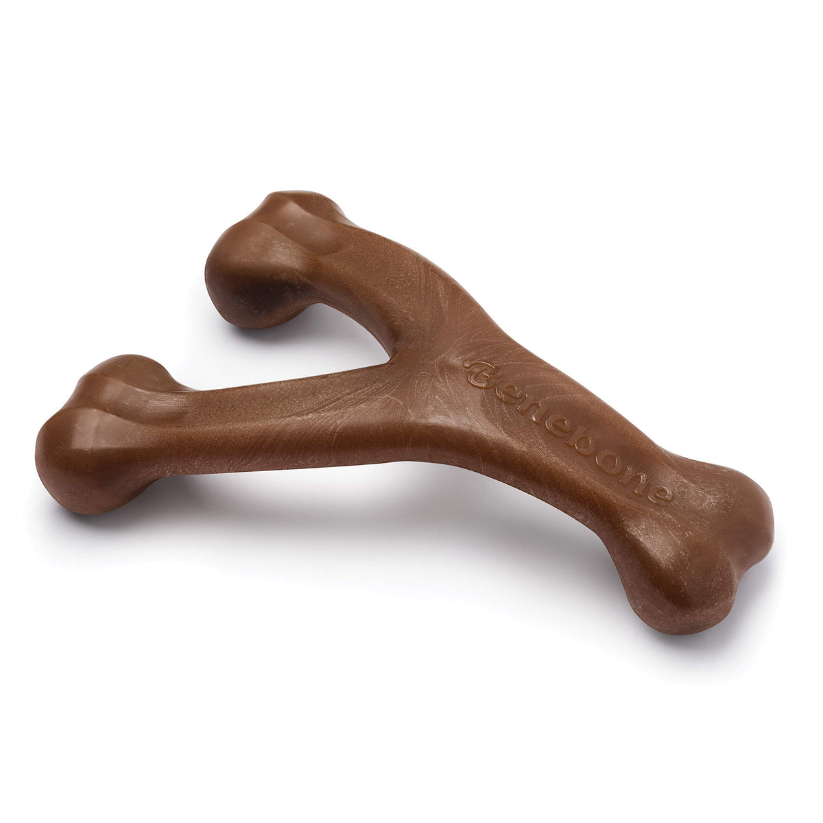Benebone Wishbone Dog Chew Toy for Aggressive Chewers, Real Bacon, Medium