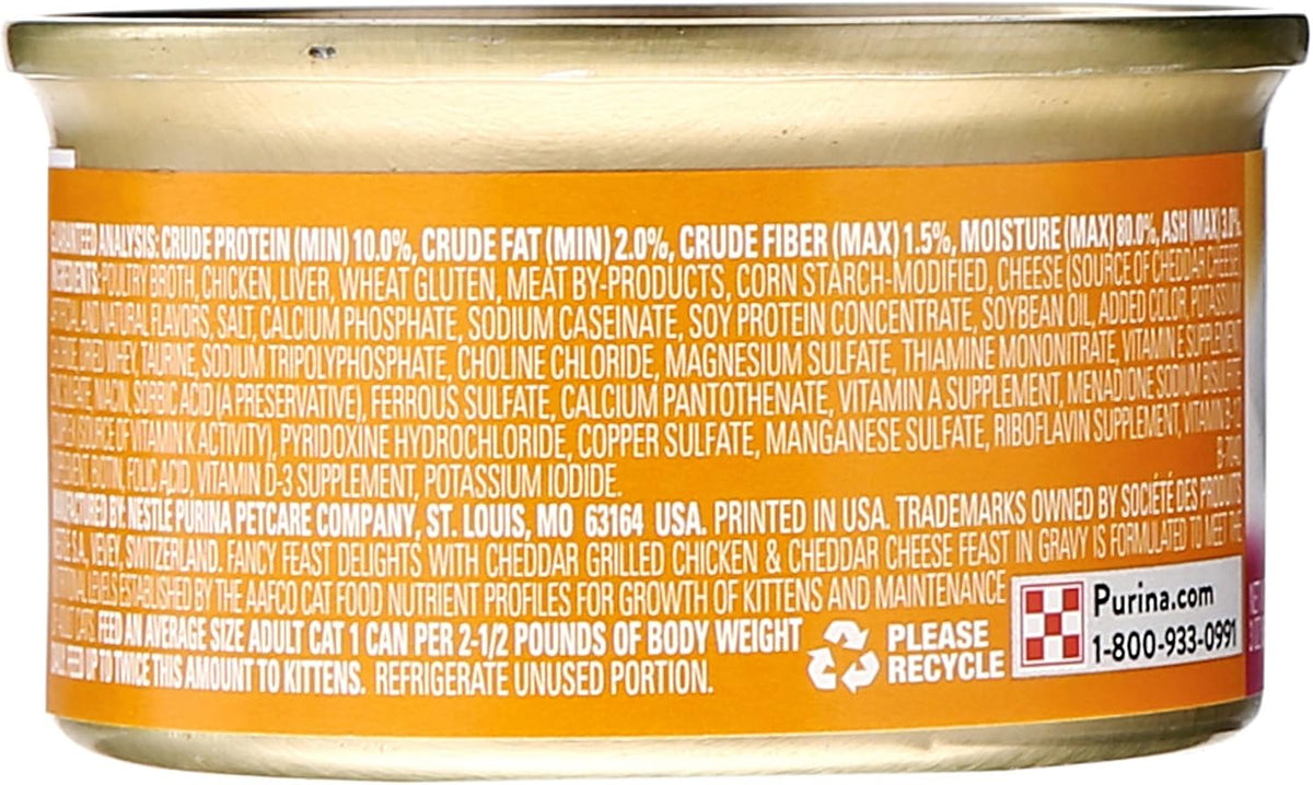 Purina Fancy Feast Gravy Lovers Wet Cat Food, 3 oz Cans, 30-Pack