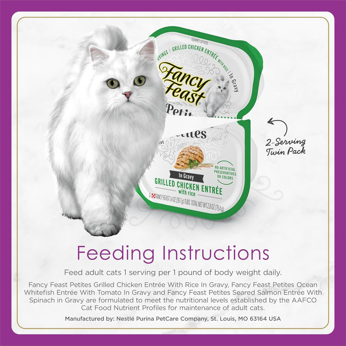 Purina Fancy Feast Gravy Lovers Wet Cat Food, 3 oz Cans, 30-Pack