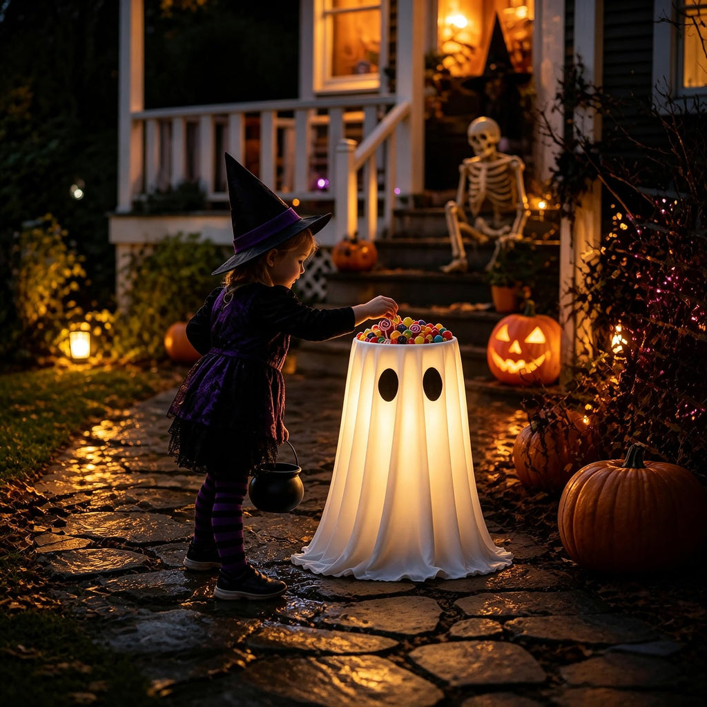 2 Pack 5 Ft Large Light Up Ghost Decor - Halloween Decorations Outdoor