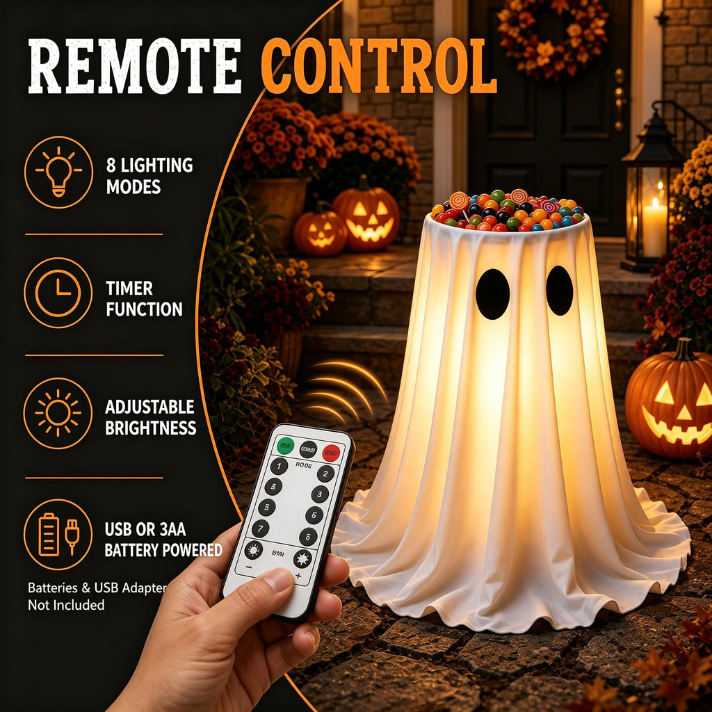 2 Pack 5 Ft Large Light Up Ghost Decor - Halloween Decorations Outdoor