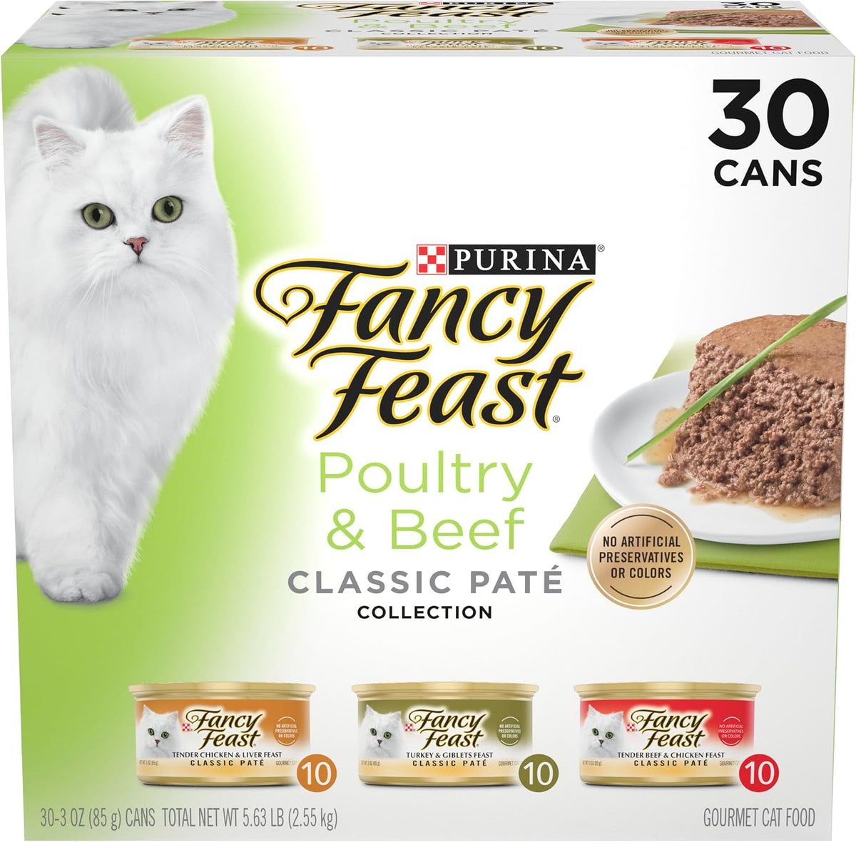 Purina Fancy Feast Gravy Lovers Wet Cat Food, 3 oz Cans, 30-Pack