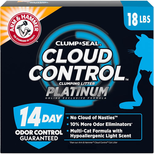 ARM & HAMMER Slide Platinum Easy Clean-Up Clumping Cat Litter, 18 lbs