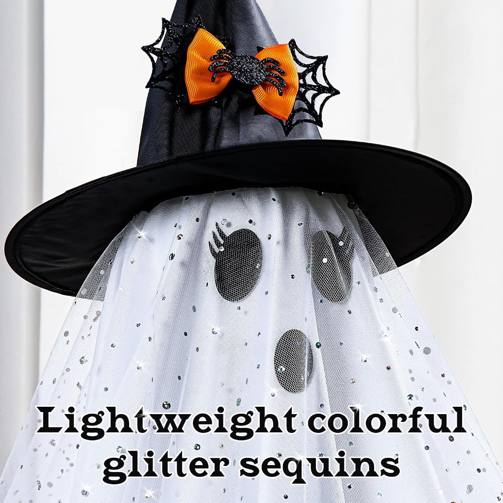 AYGXU 2pcs Halloween Decorations Indoor,Ghost Decor with String Lights Remote Control,Halloween Party Decorations,Spooky Ghost Light for Home Table Room Kitchen Office
