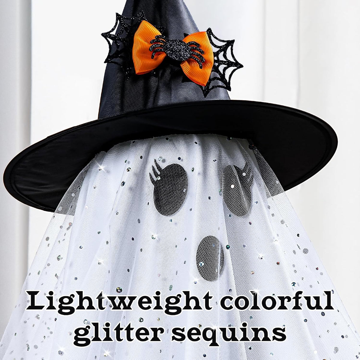 AYGXU 2pcs Halloween Decorations Indoor,Ghost Decor with String Lights Remote Control,Halloween Party Decorations,Spooky Ghost Light for Home Table Room Kitchen Office