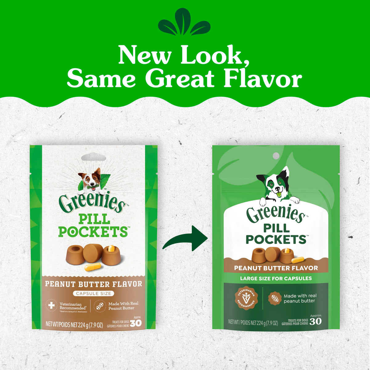 Greenies Pill Pockets Large Size Dog Treats, Peanut Butter, 15.8 oz