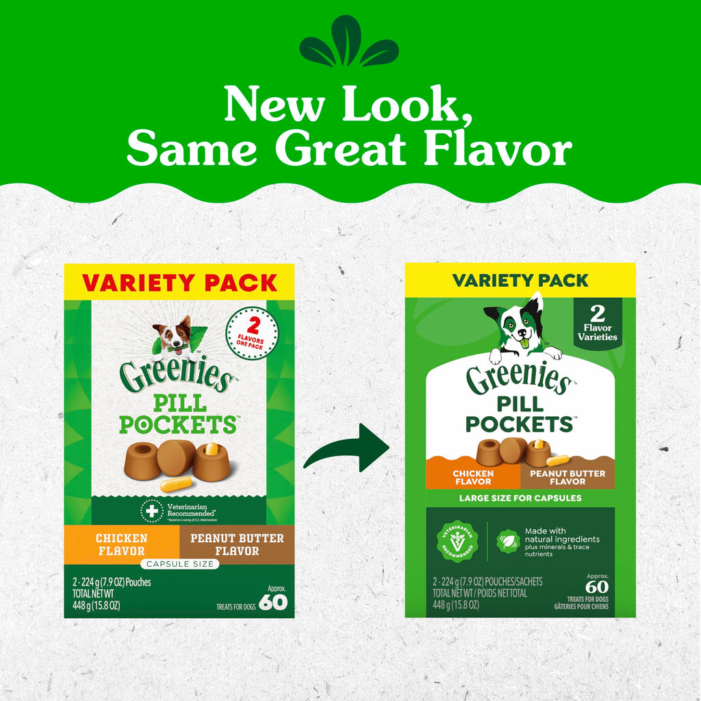 Greenies Pill Pockets Large Size Dog Treats, Peanut Butter, 15.8 oz