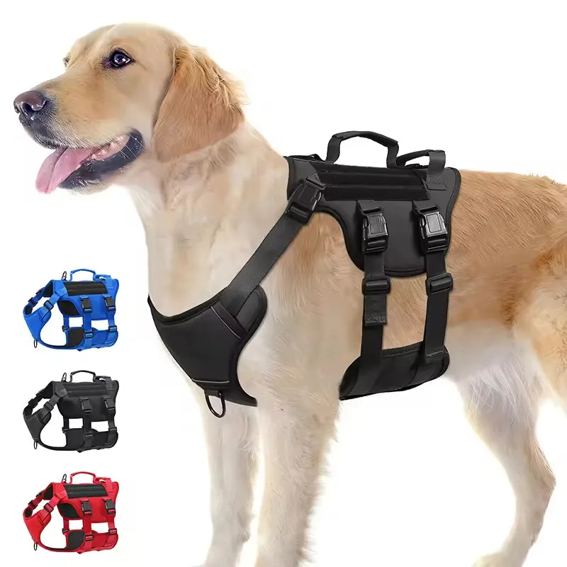 Tactical dog harness detail view